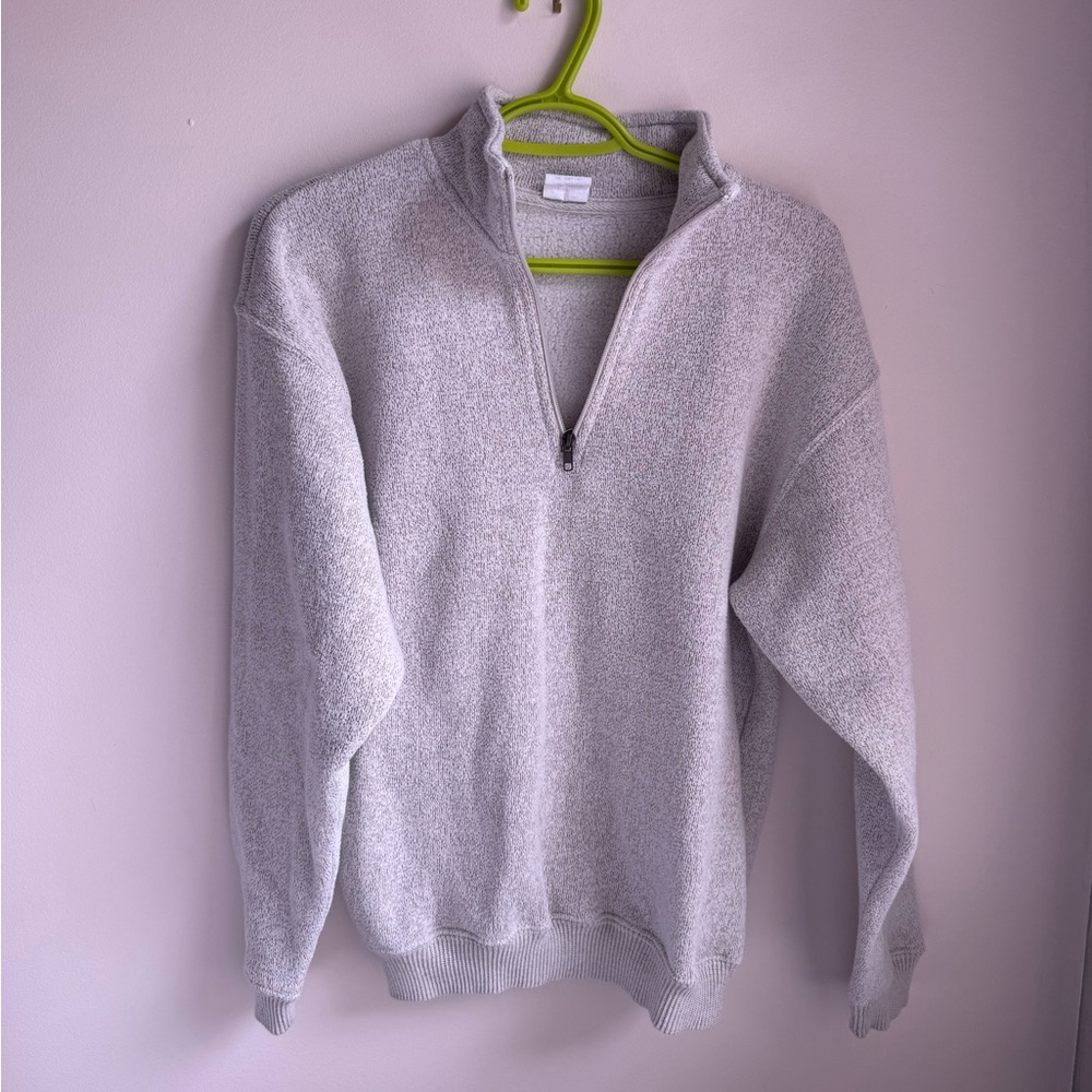Men's Gray Half-Zip Sweater